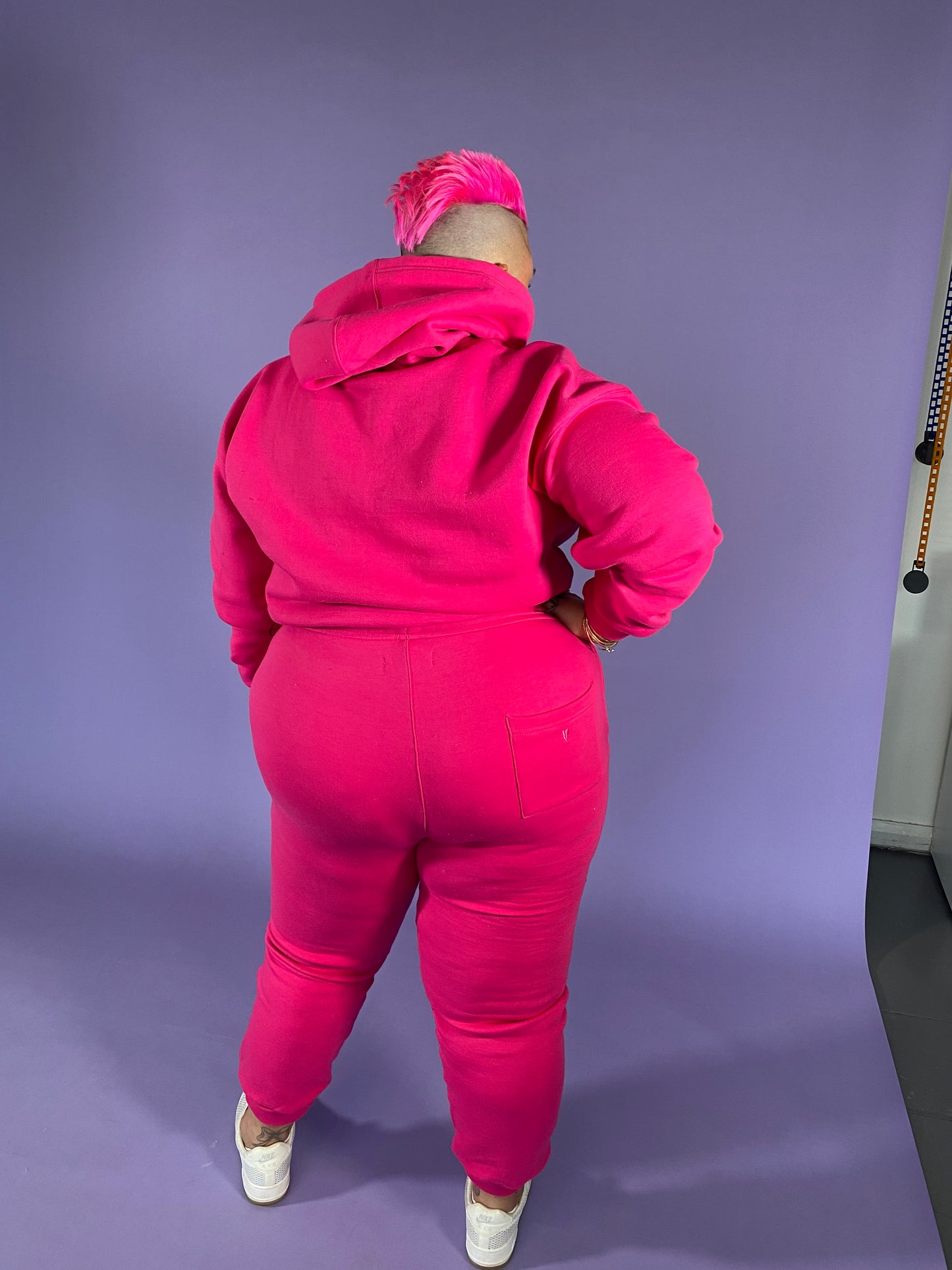 *Limited Edition* THEIA BASE Shock Pink Cropped Hoodie