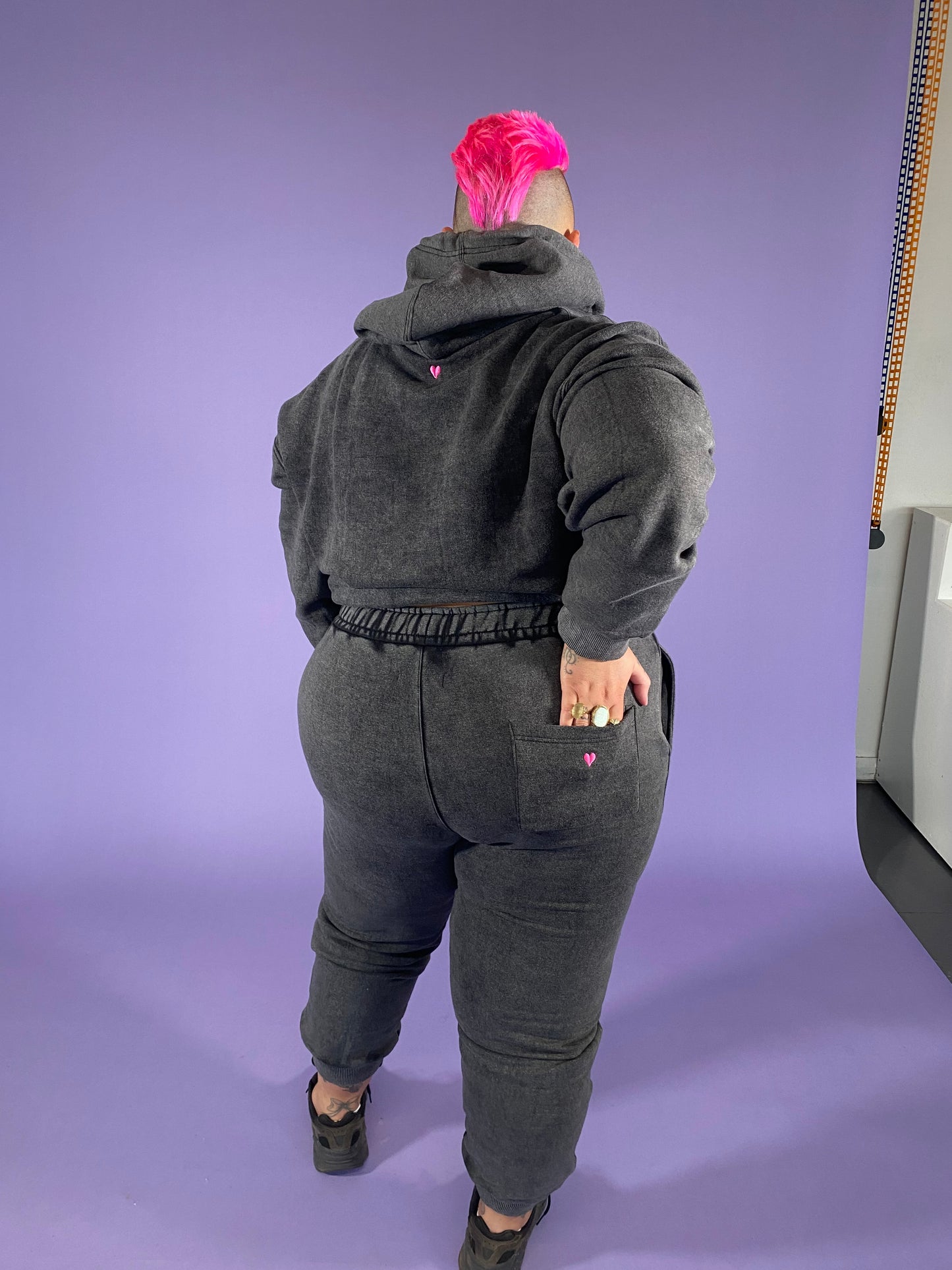 THEIA BASE Vintage Cropped Hoodie