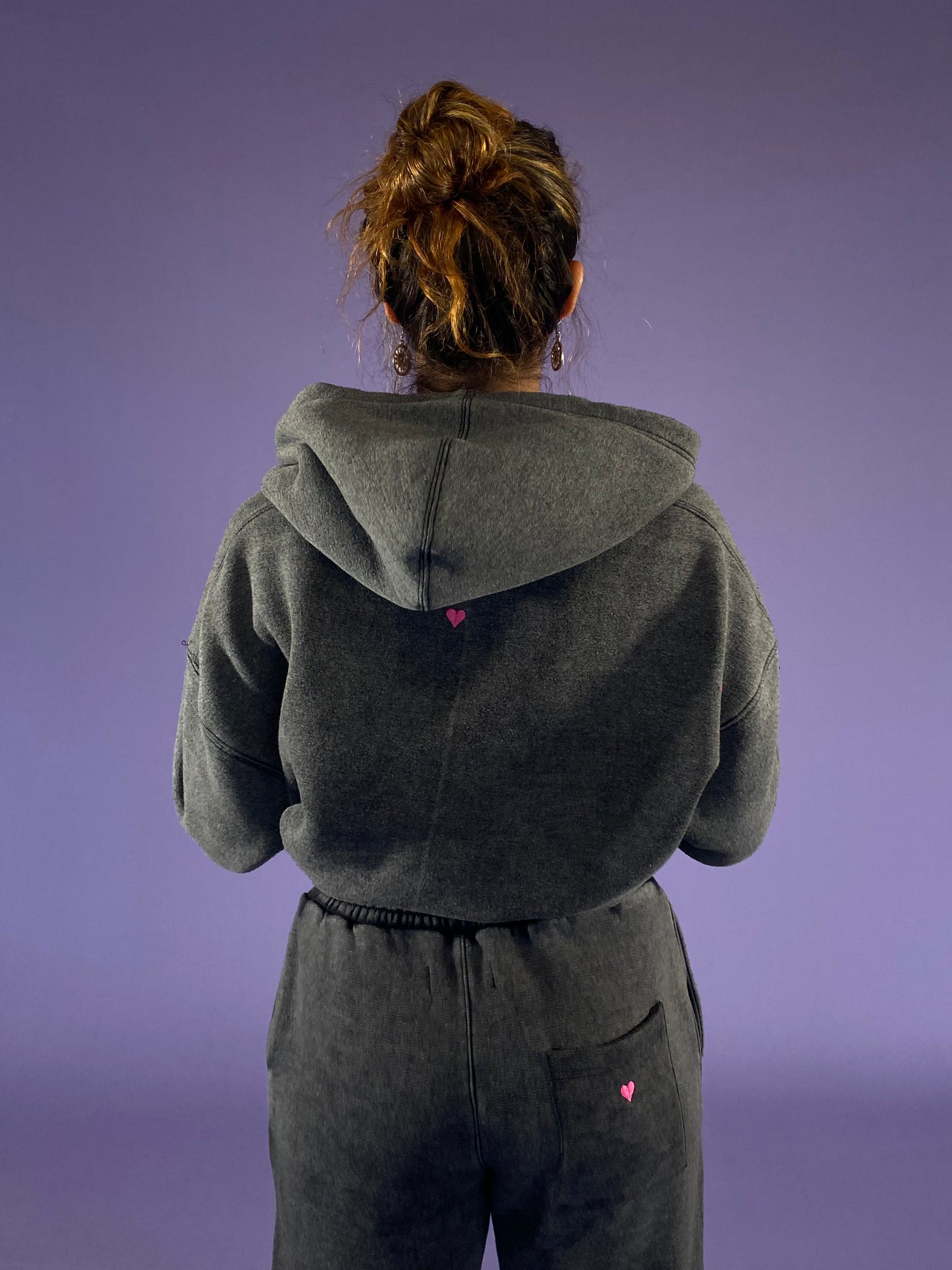 THEIA BASE Vintage Cropped Hoodie